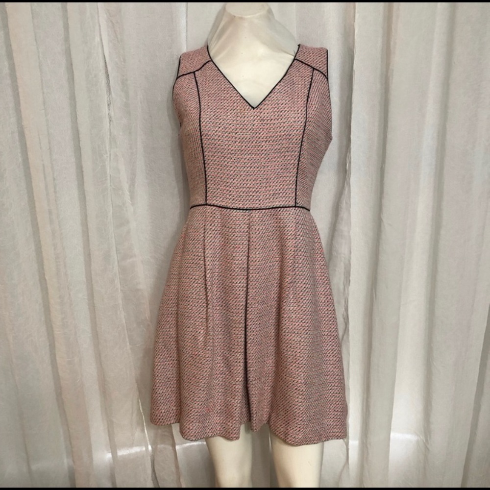 Banana Republic Zipper Back Tweed Like Dress Sz 4
